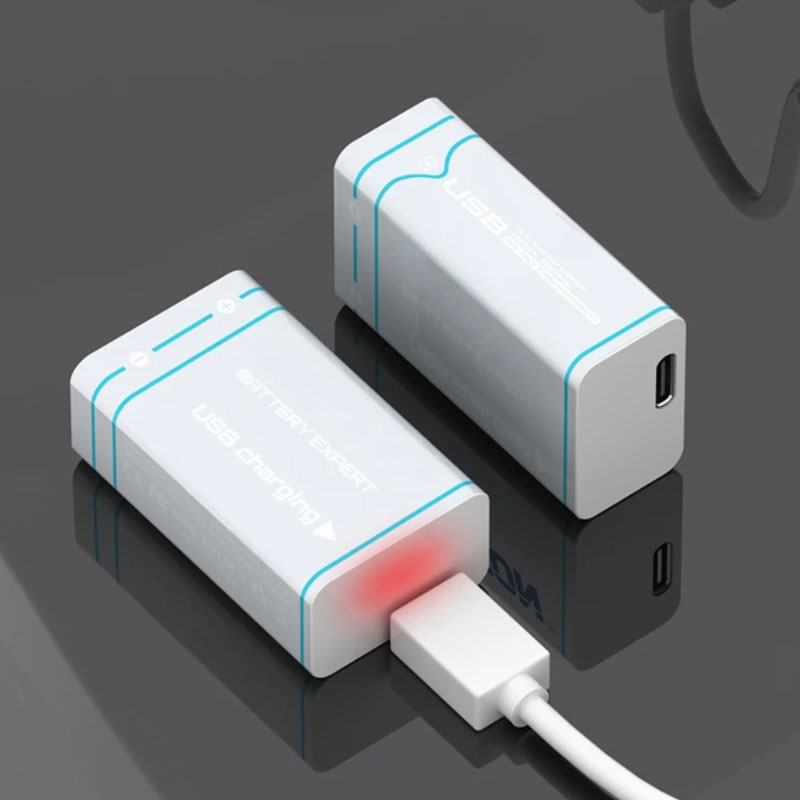 Bateria recarregável 3700mwh bateria de íon-lítio para multímetro e brinquedo USB-C portátil