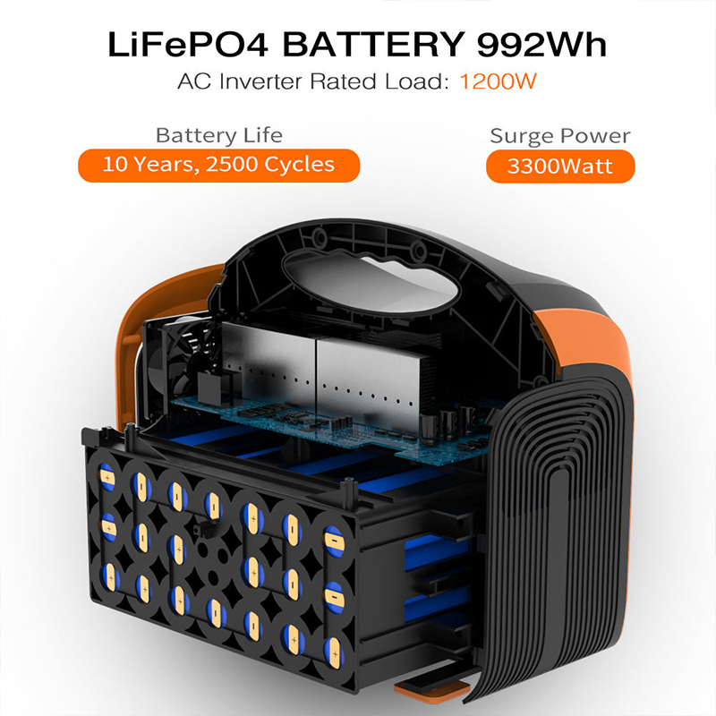 bateria portátil da central de energias solares 1800w que carrega para o acampamento exterior